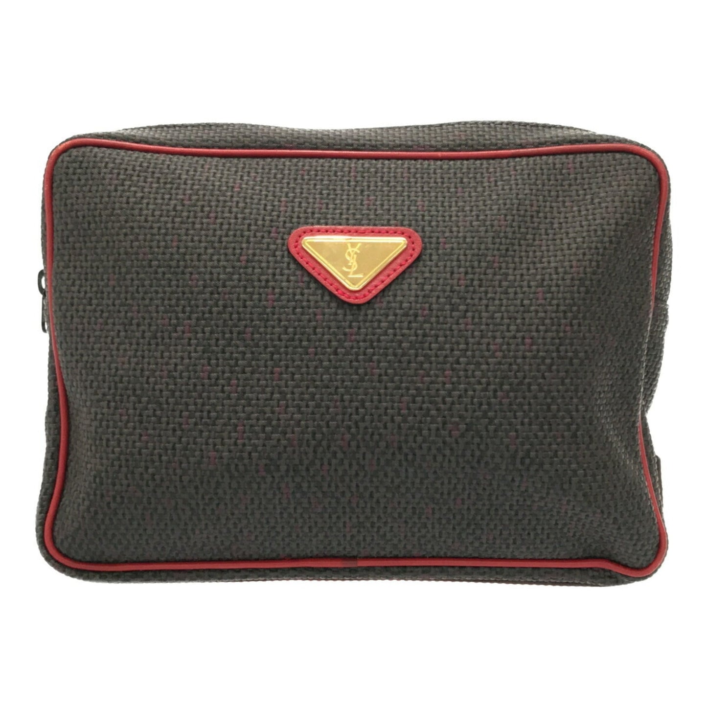 Yves Saint Laurent Dark Clutch in Red Premium Leather