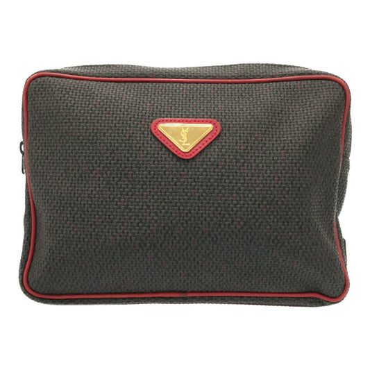 Yves Saint Laurent Dark Clutch in Red Premium Leather