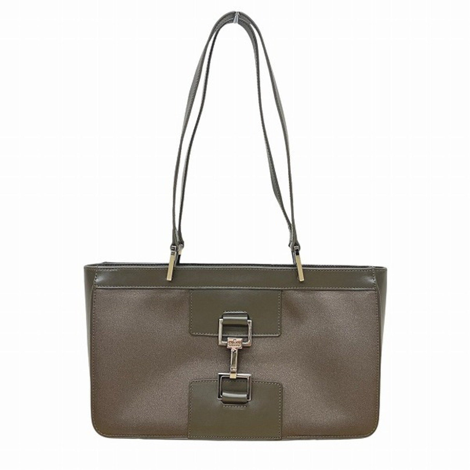 Gucci Leather Canvas Shoulder Bag