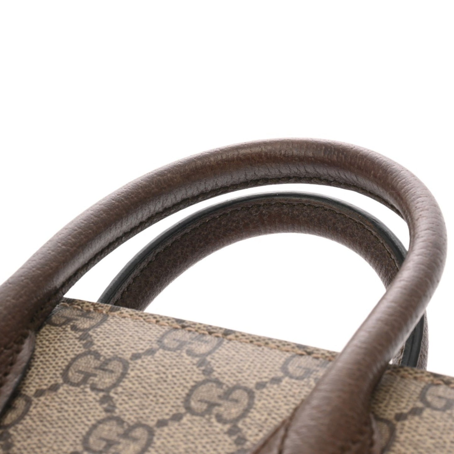 Gucci Beige Brown Gg Supreme Leather Tote Bag ( )