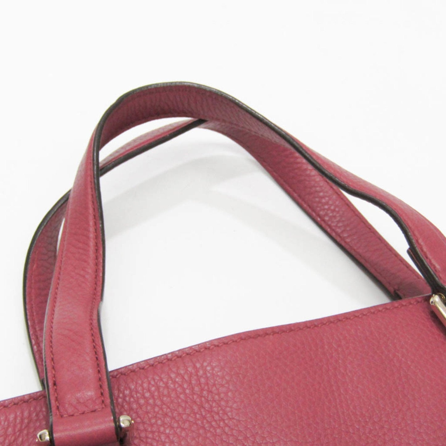 Gucci Bamboo Pink Red Leather Bamboo Handbag Shoulder Bag ( )