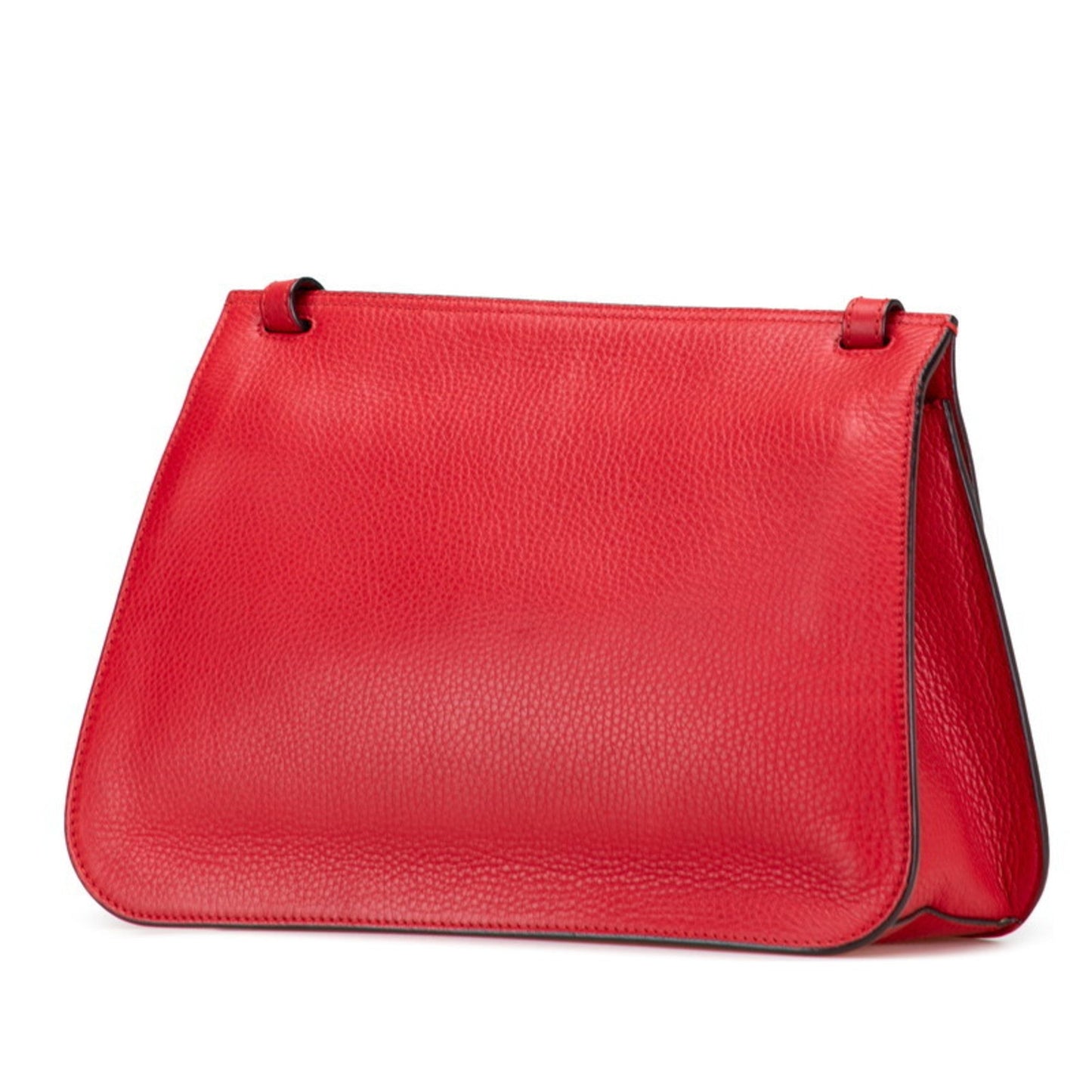 Gucci Bamboo Red Color Leather Shoulder Bag ( )