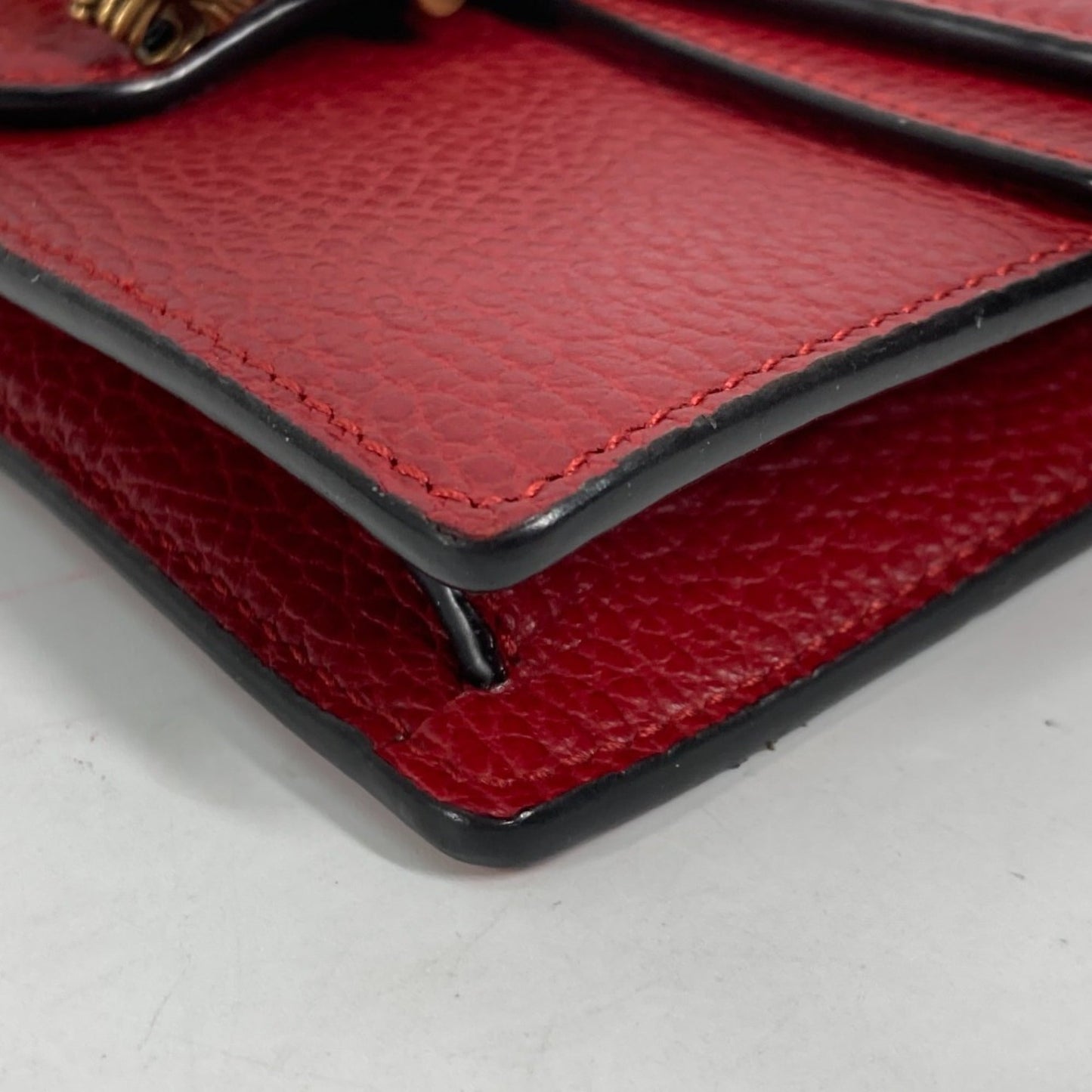 Gucci Red Leather Shoulder Bag ( )