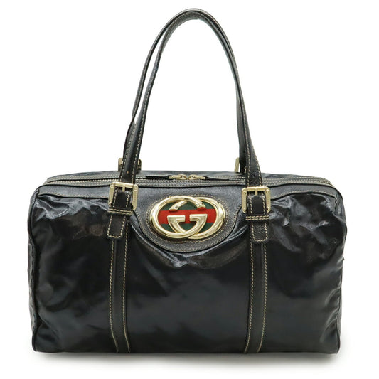 Gucci Black Coated Canvas Handbag ( )
