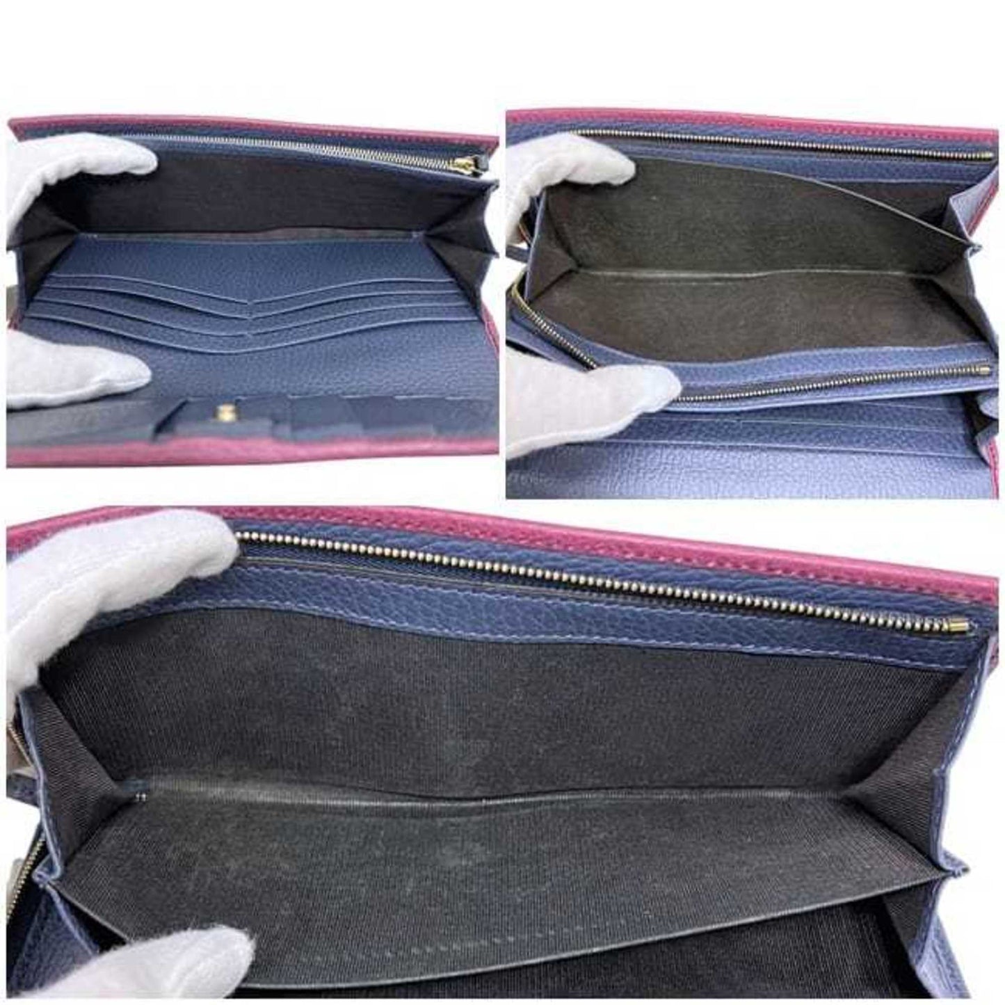 Gucci Purple Leather Long Wallet (Bi-Fold) ( )