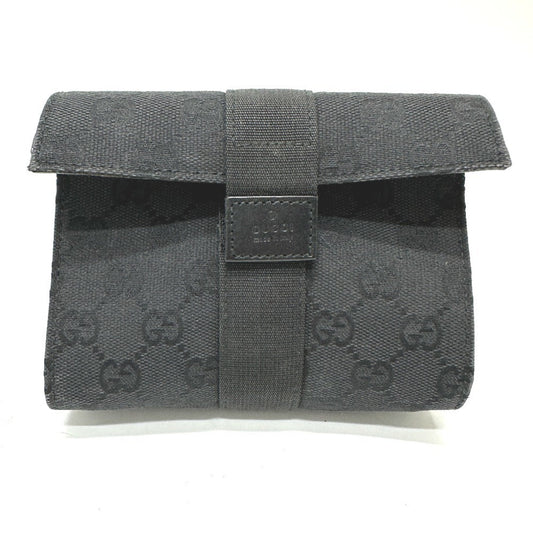 Gucci Black Gg Canvas Pouch ( )