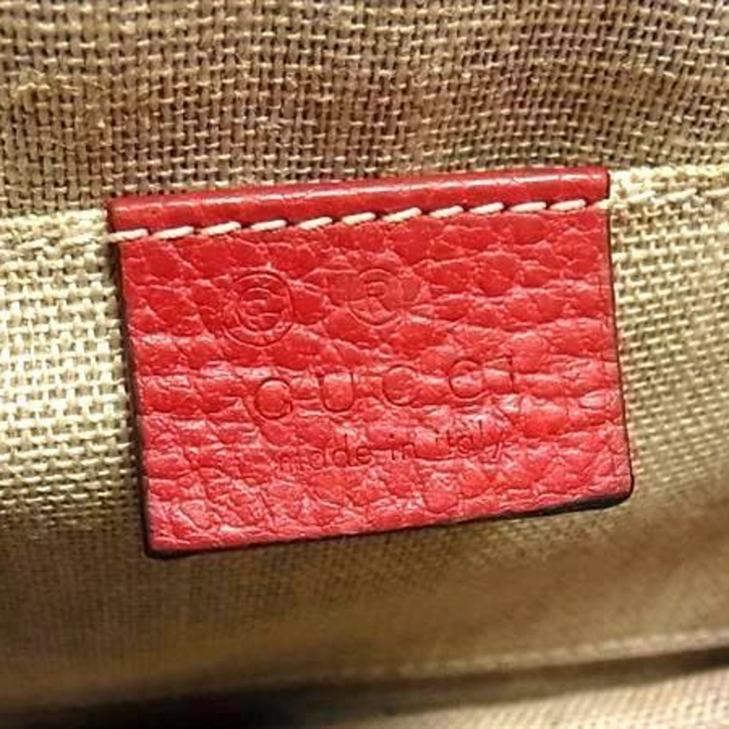 Gucci Red Color Leather Shoulder Bag ( )