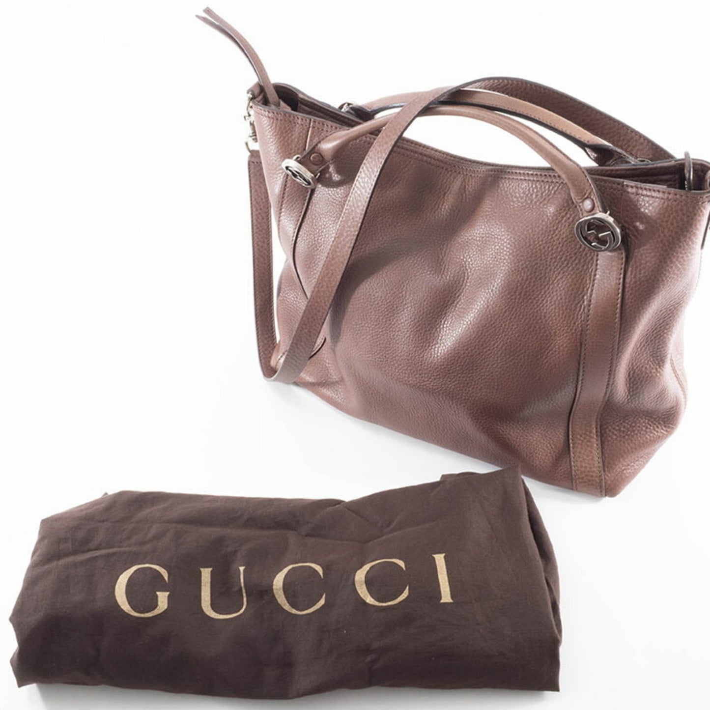 Gucci Bordeaux (Close To Brown) Brown Red Brown Leather Handbag Shoulder Bag ( )