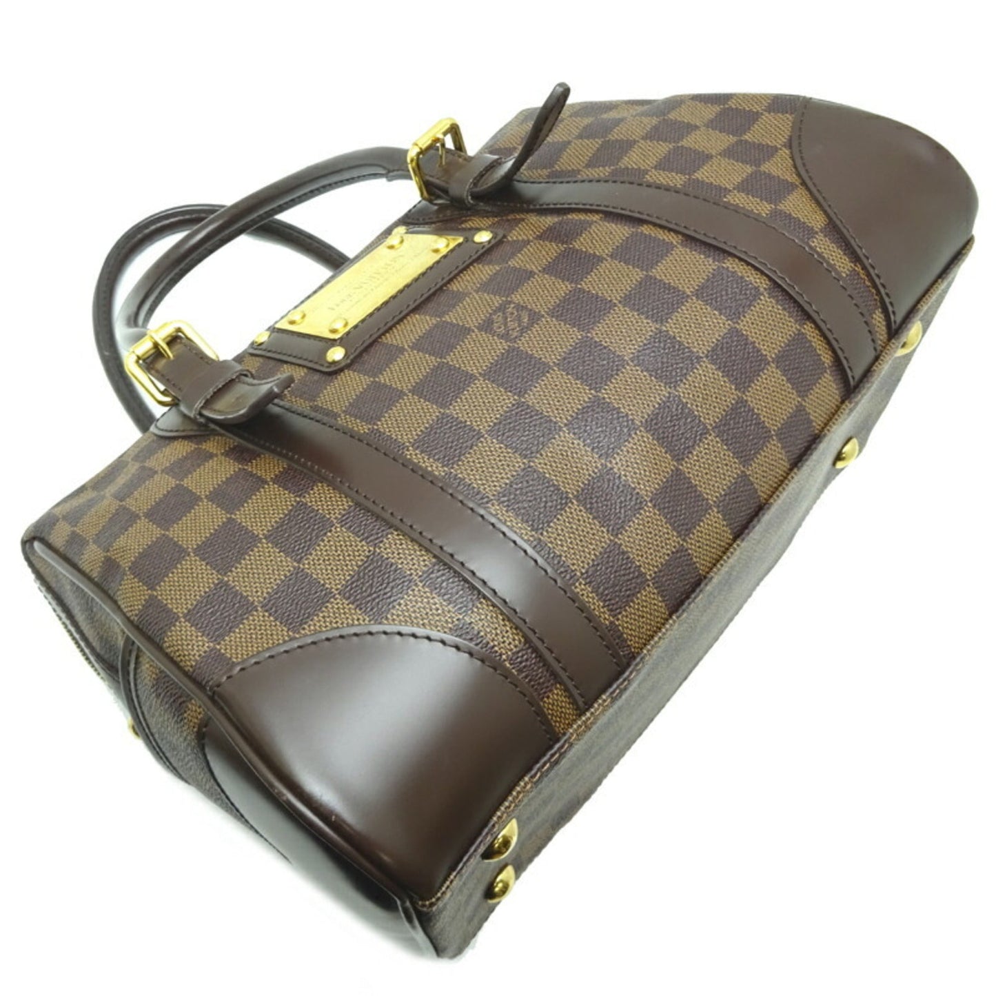 Louis Vuitton Berkeley Ladies Handbag Damier Ebene (Brown)