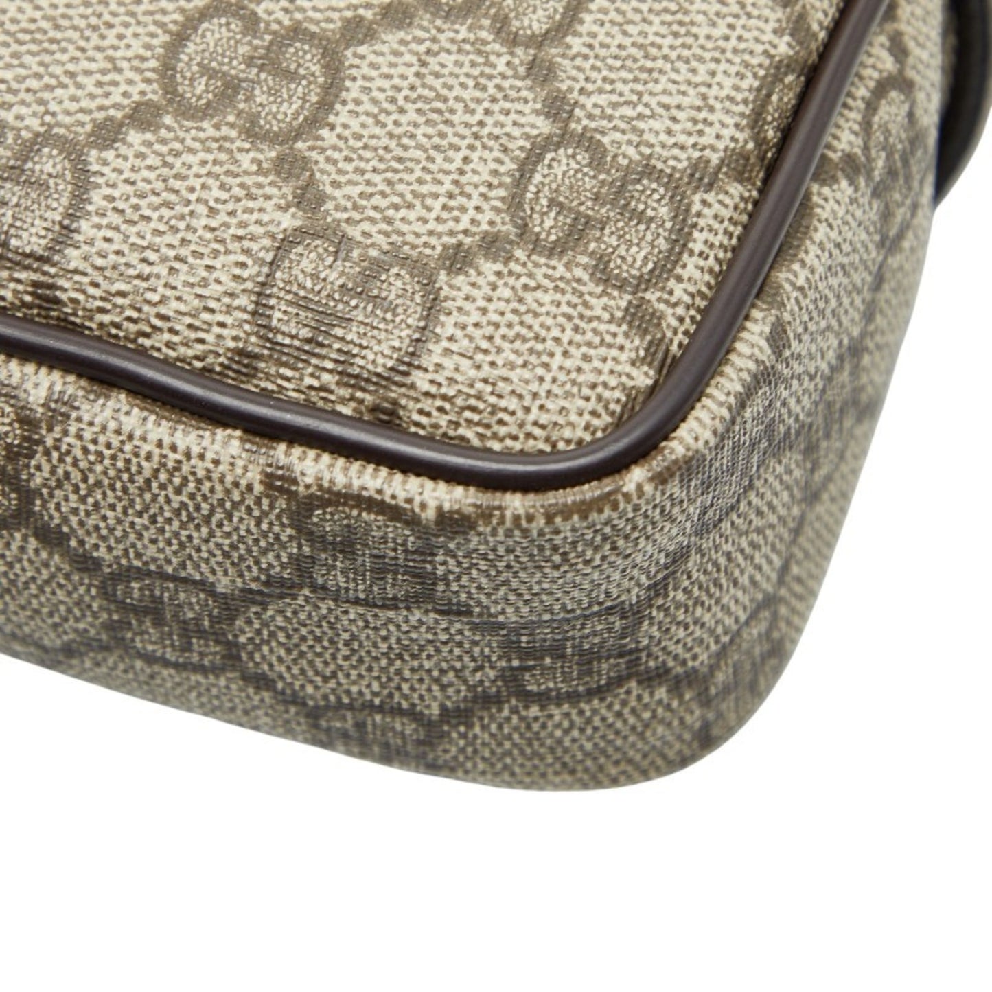 Gucci Beige Brown Pvc Leather Shoulder Bag ( )