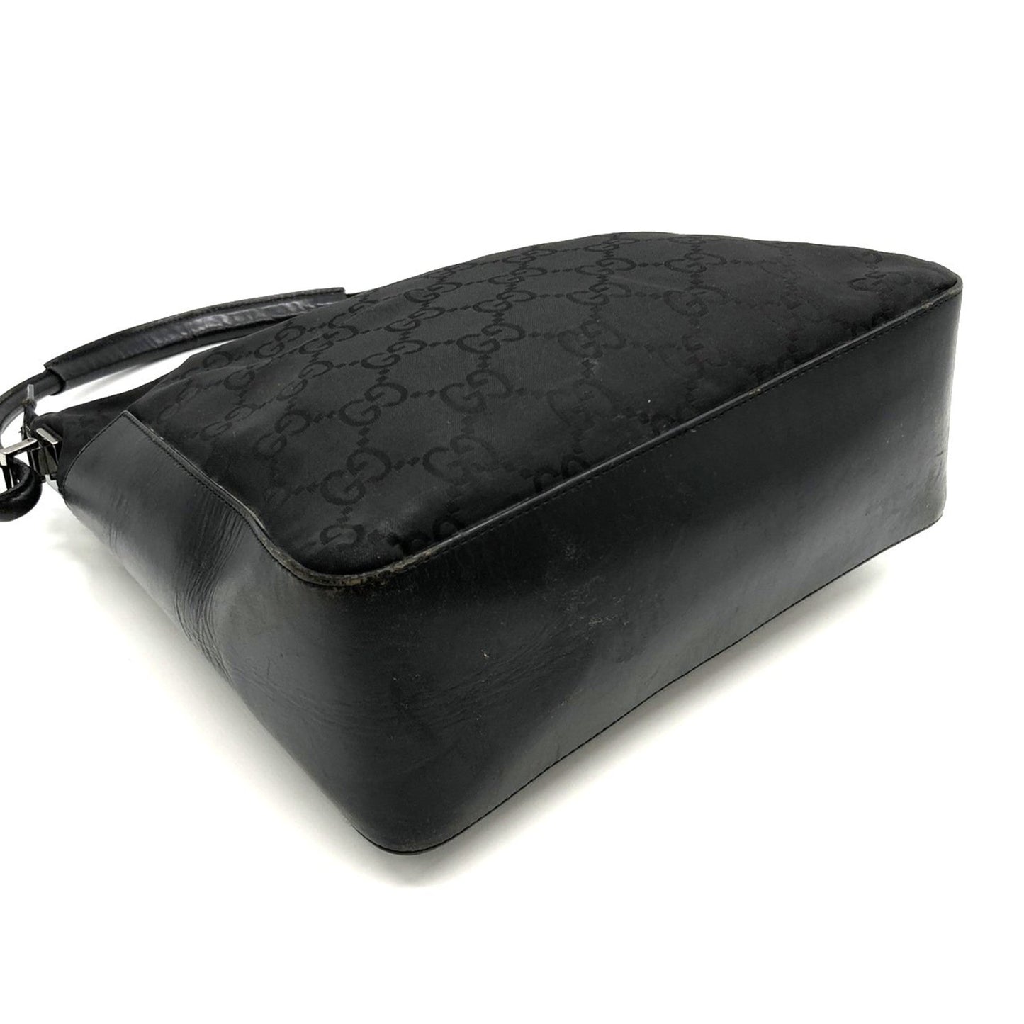 Gucci Black Nylon Leather Shoulder Bag ( )