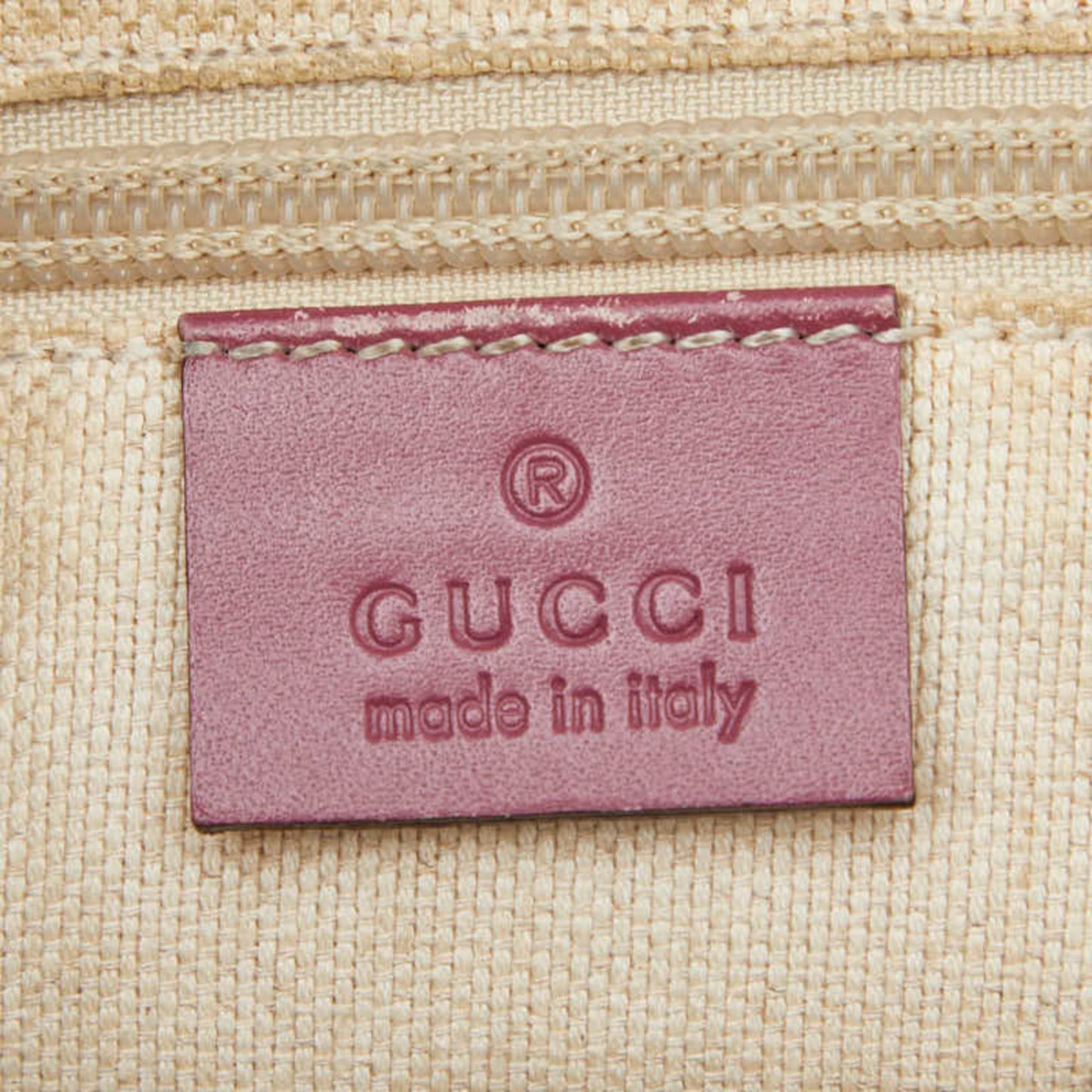 Gucci Green Canvas Leather Shoulder Bag Tote Bag ( )