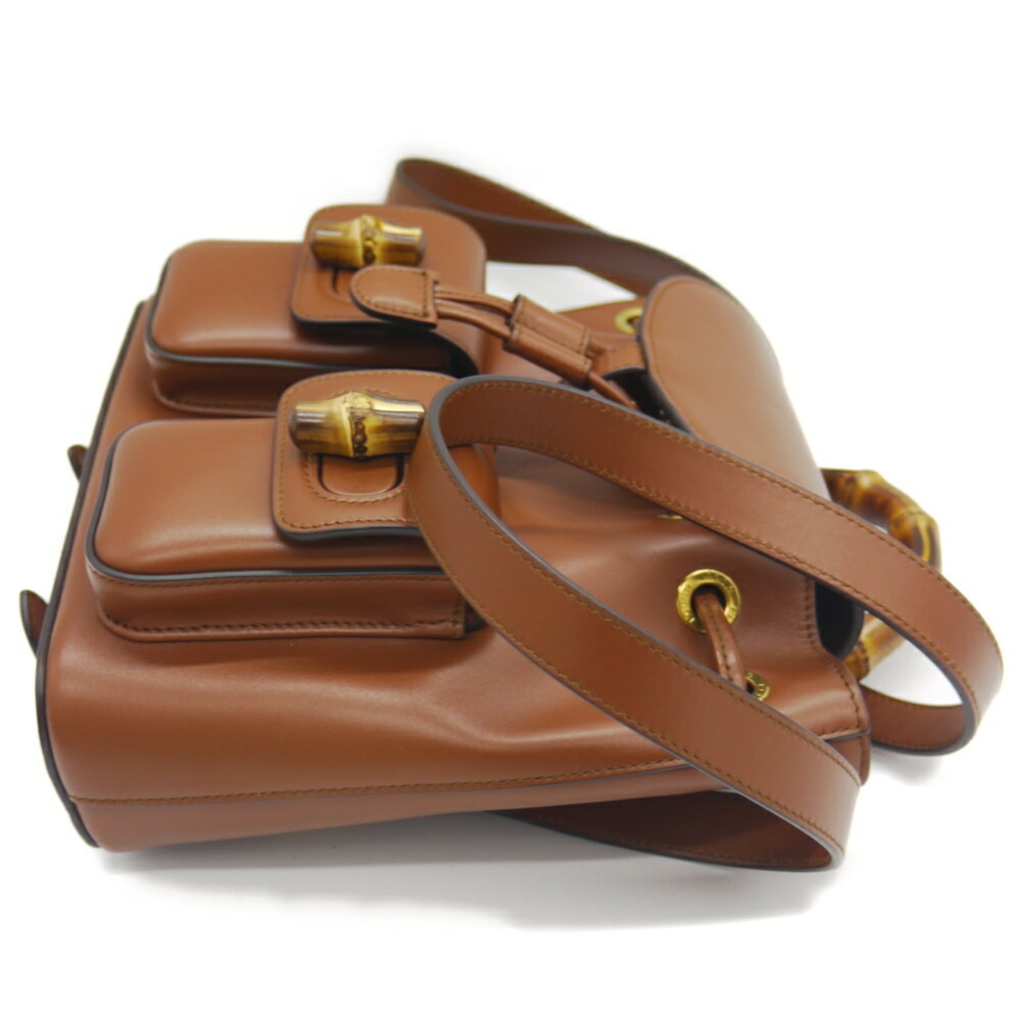 Gucci Brown Leather Backpack ( )
