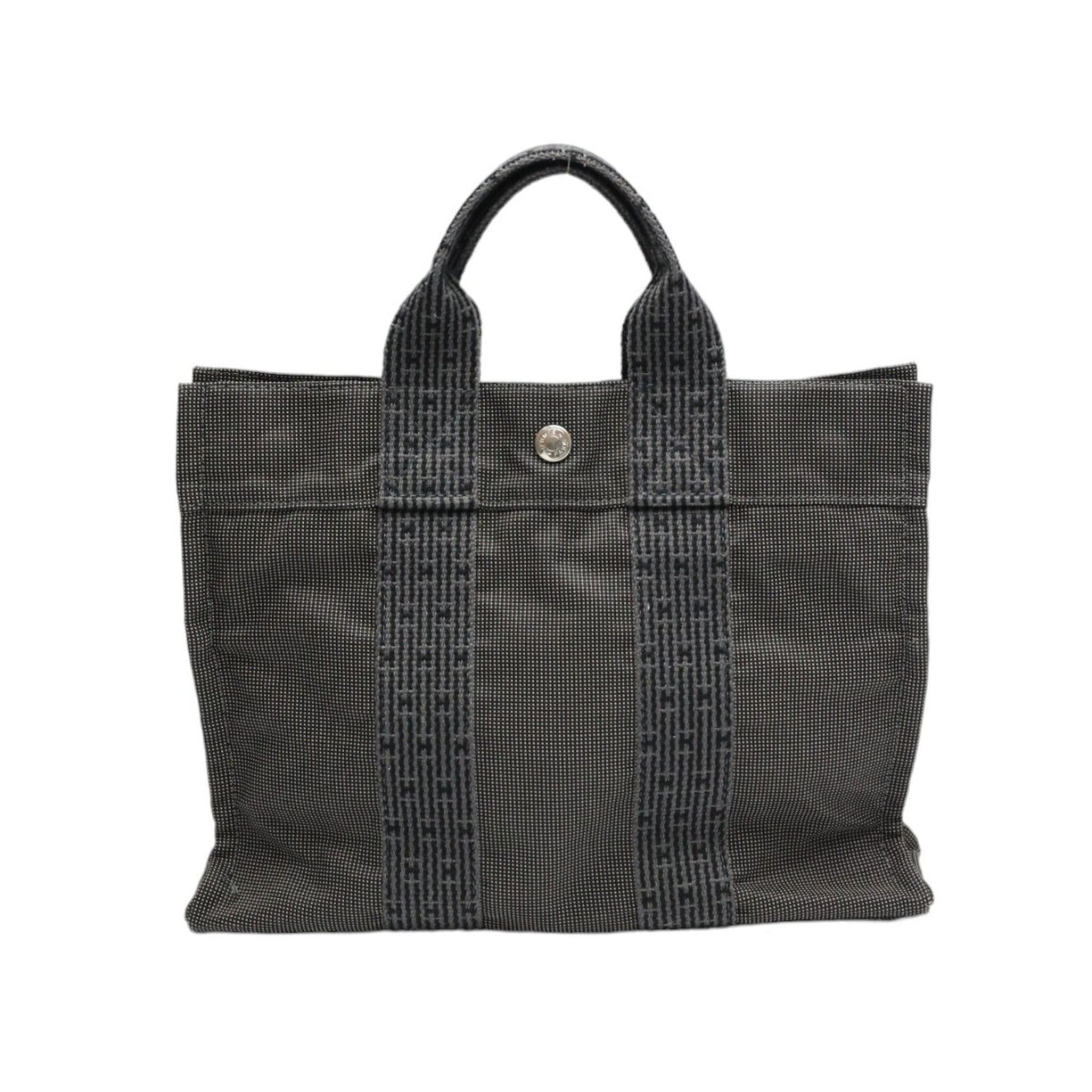 Hermes Gray Canvas Handbag ( )