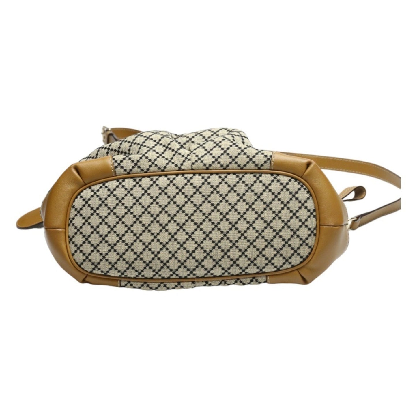 Gucci Beige Brown Canvas Shoulder Bag Tote Bag ( )