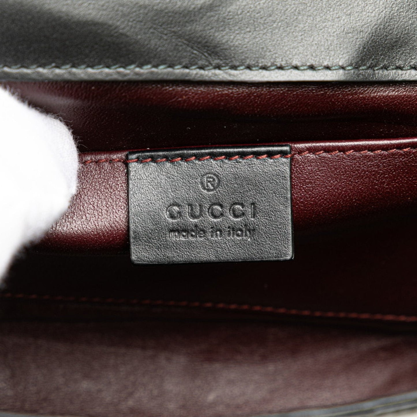 Gucci Black Leather Handbag Shoulder Bag ( )