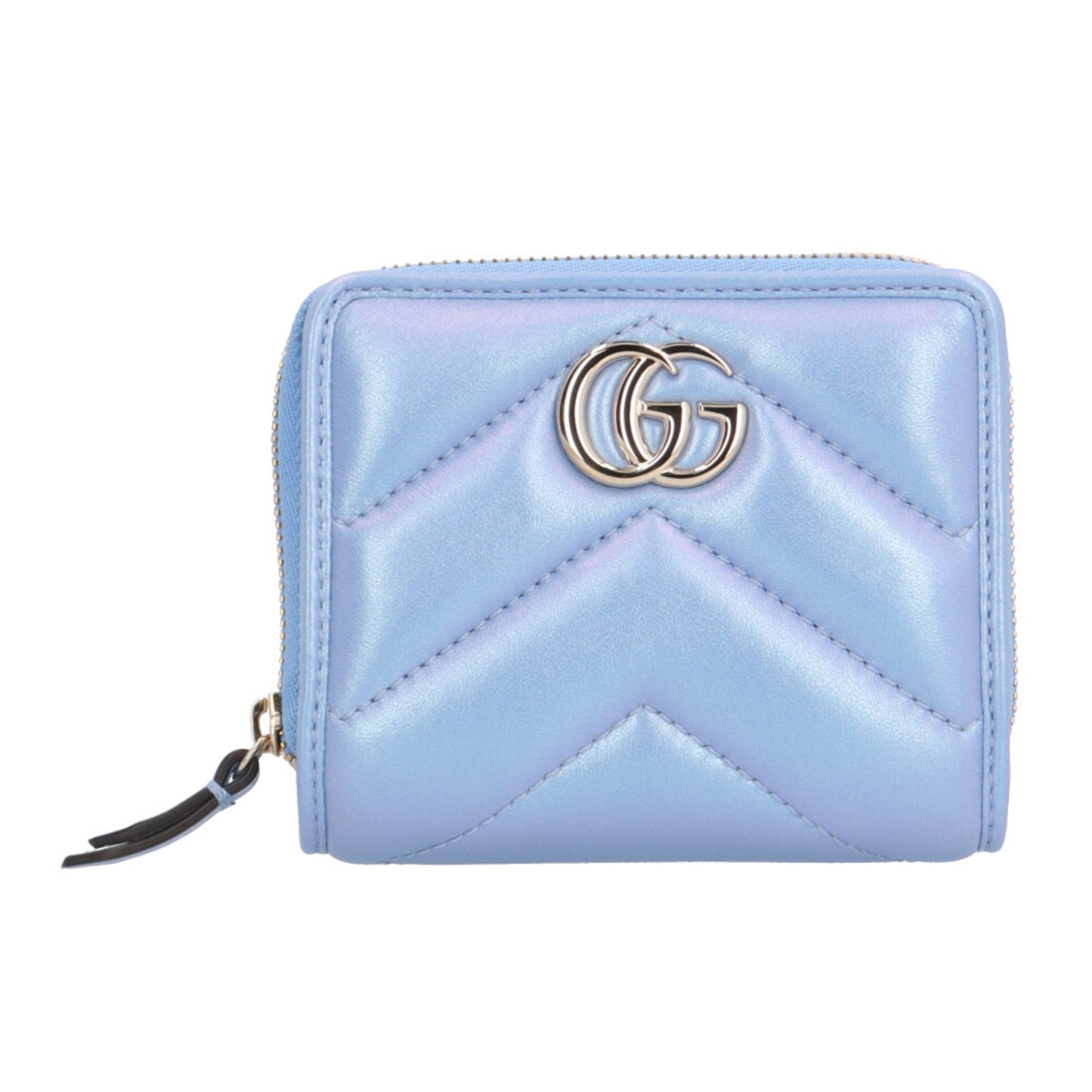 Gucci Blue Quilting Patent Leather Wallet (Bi-Fold) ( )