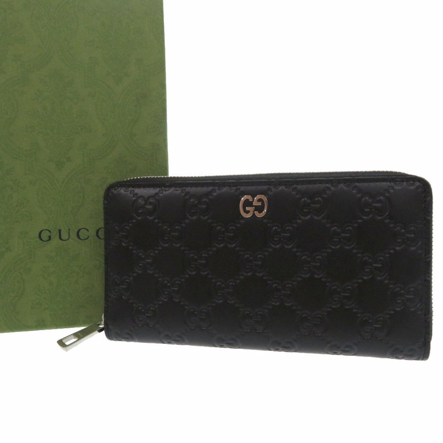 Gucci Black Leather Long Wallet (Bi-Fold) ( )