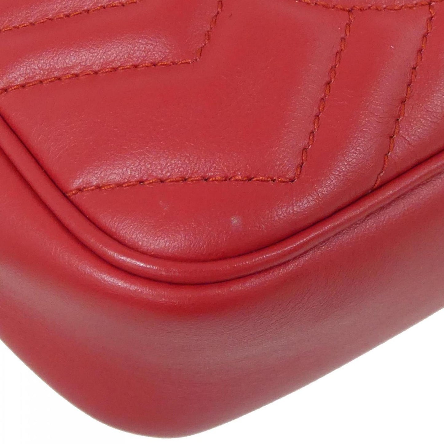 Gucci Red Color Leather Shoulder Bag ( )