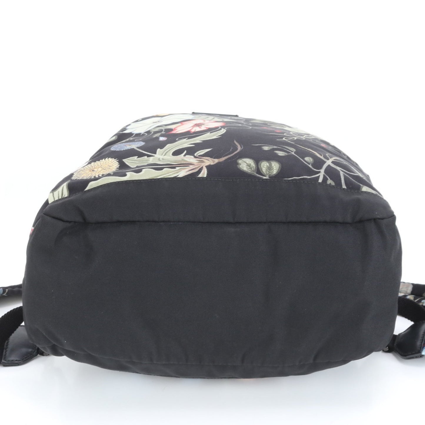 Gucci Black Leather Canvas Backpack Shoulder Bag ( )