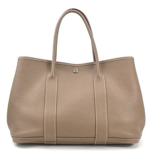 Hermes Etoupe Gray Leather Handbag Tote Bag ( )