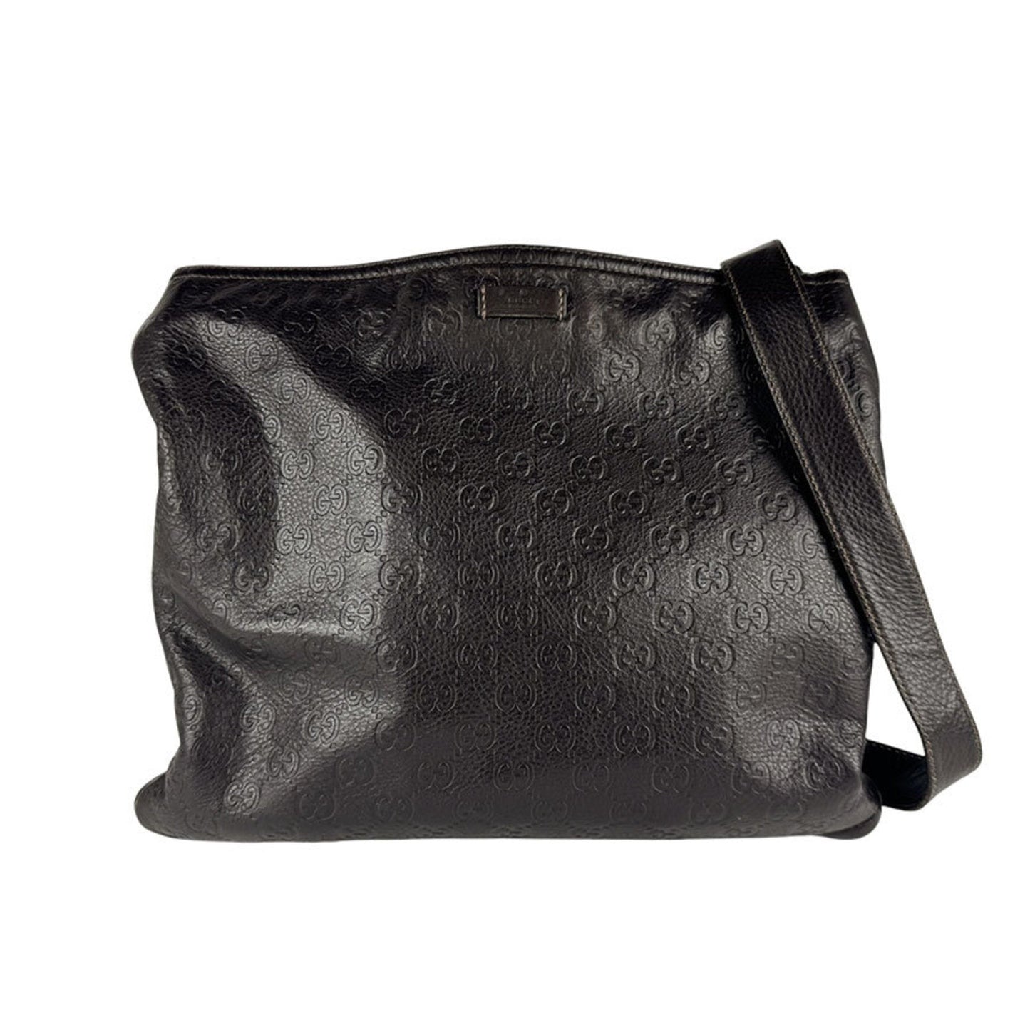 Gucci Dark Brown Leather Shoulder Bag ( )