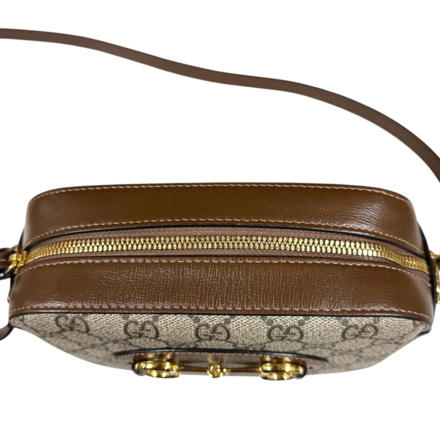 Gucci Horsebit Brown Gg Supreme Shoulder Bag ( )