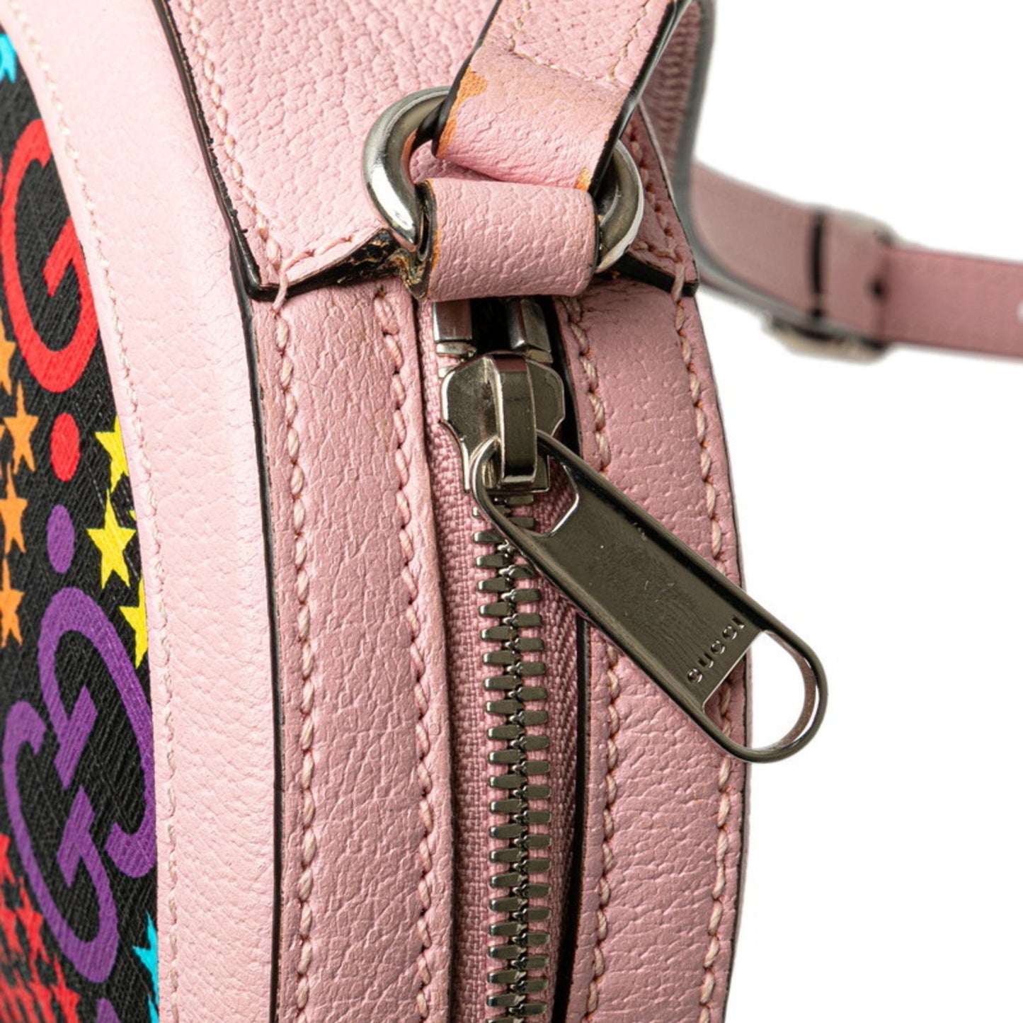 Gucci Multi-Color Pink Pvc Leather Shoulder Bag ( )