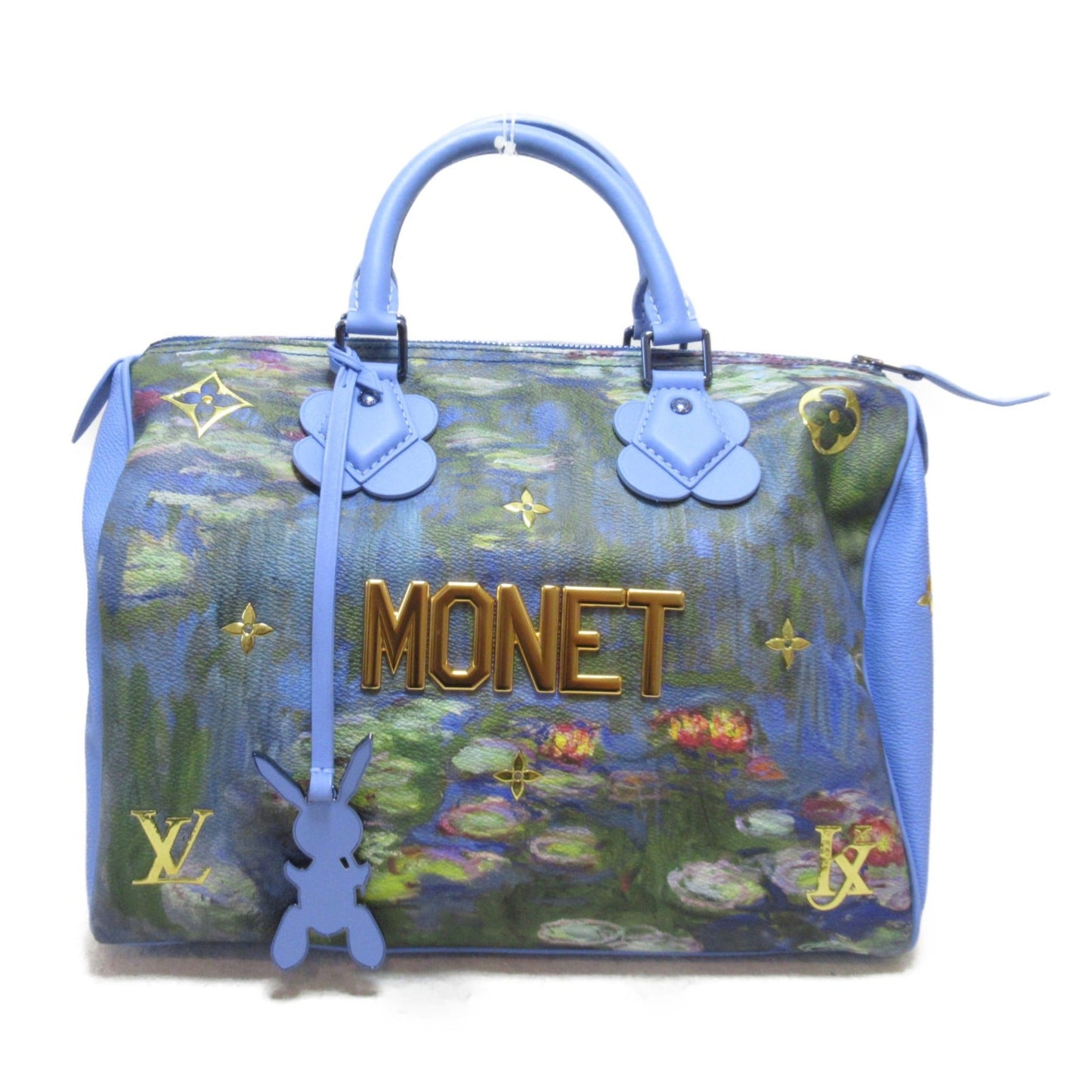 LOUIS VUITTON monet speedy 30 handbag Blue Masters collection PVC coated canvas M43354