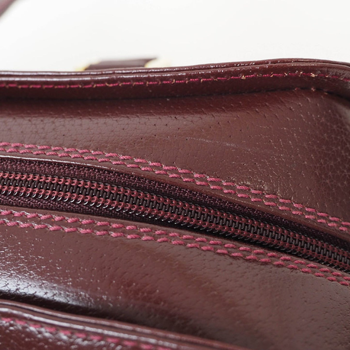 Gucci Bordeaux Leather Handbag ( )