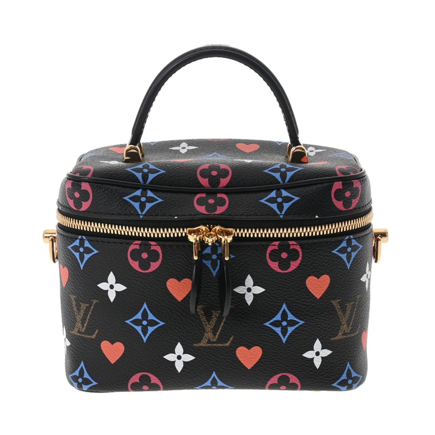 LOUIS VUITTON Monogram Game On Vanity PM Noir Women's Canvas Bag