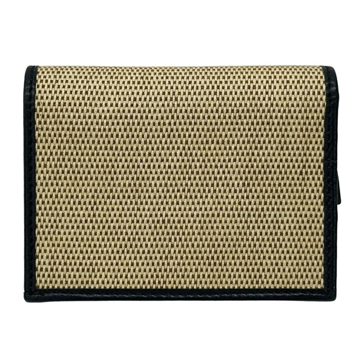 Gucci Beige Navy Canvas Leather Wallet (Bi-Fold) ( )