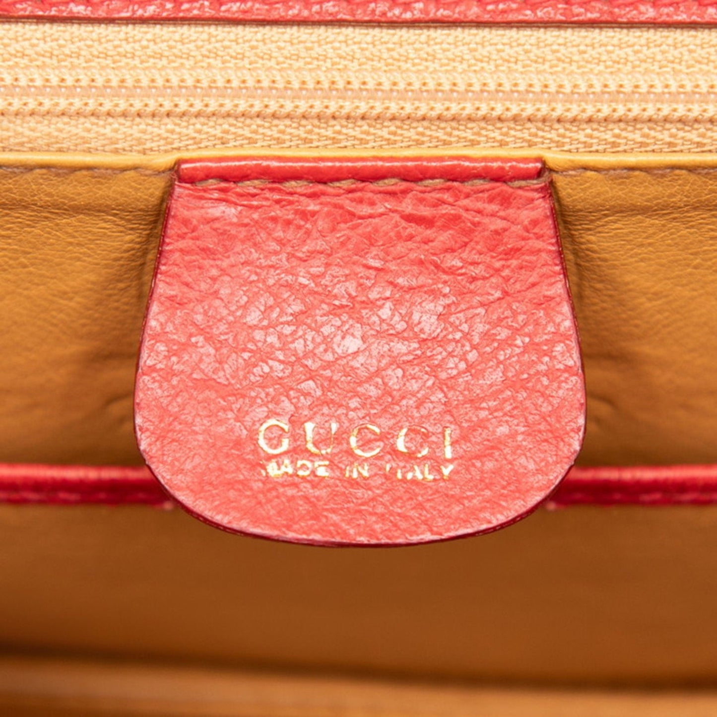 Gucci Red Color Leather Handbag Shoulder Bag ( )