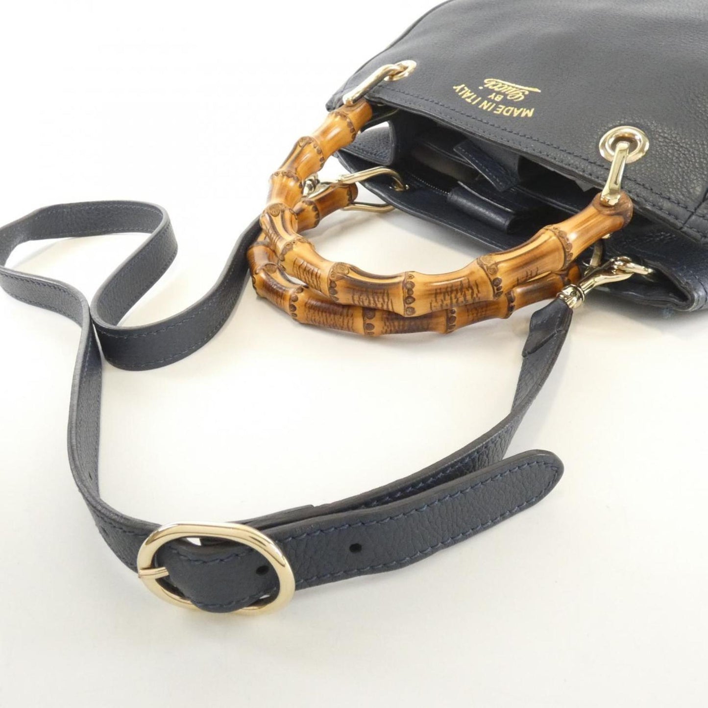 Gucci Dark Blue Leather Handbag ( )