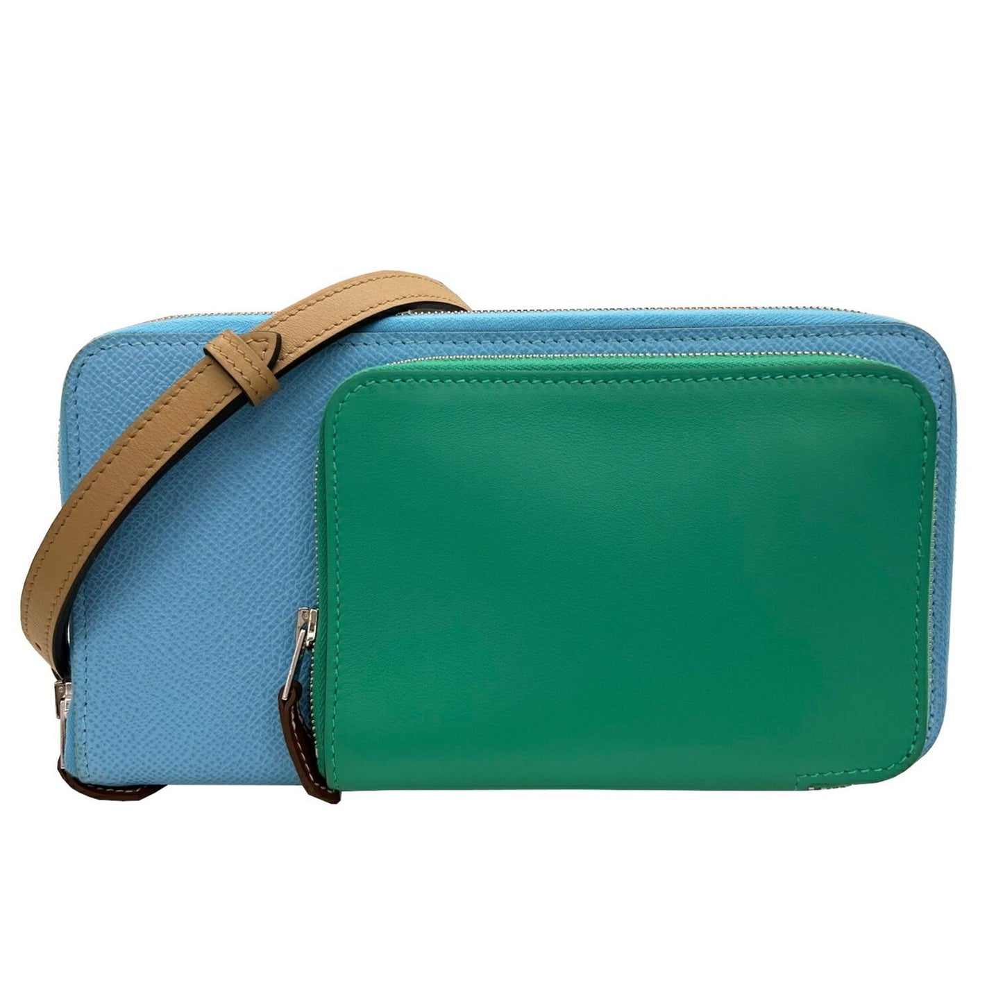 Hermes Celeste Mint Green Epsom Leather Swift Leather Fanny Pack Shoulder Bag ( )