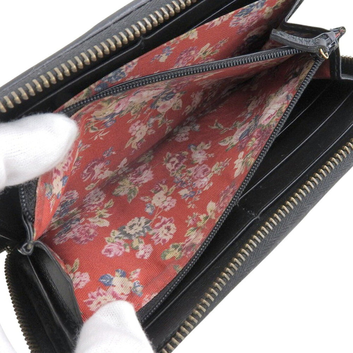 Gucci Black Leather Long Wallet (Bi-Fold) ( )
