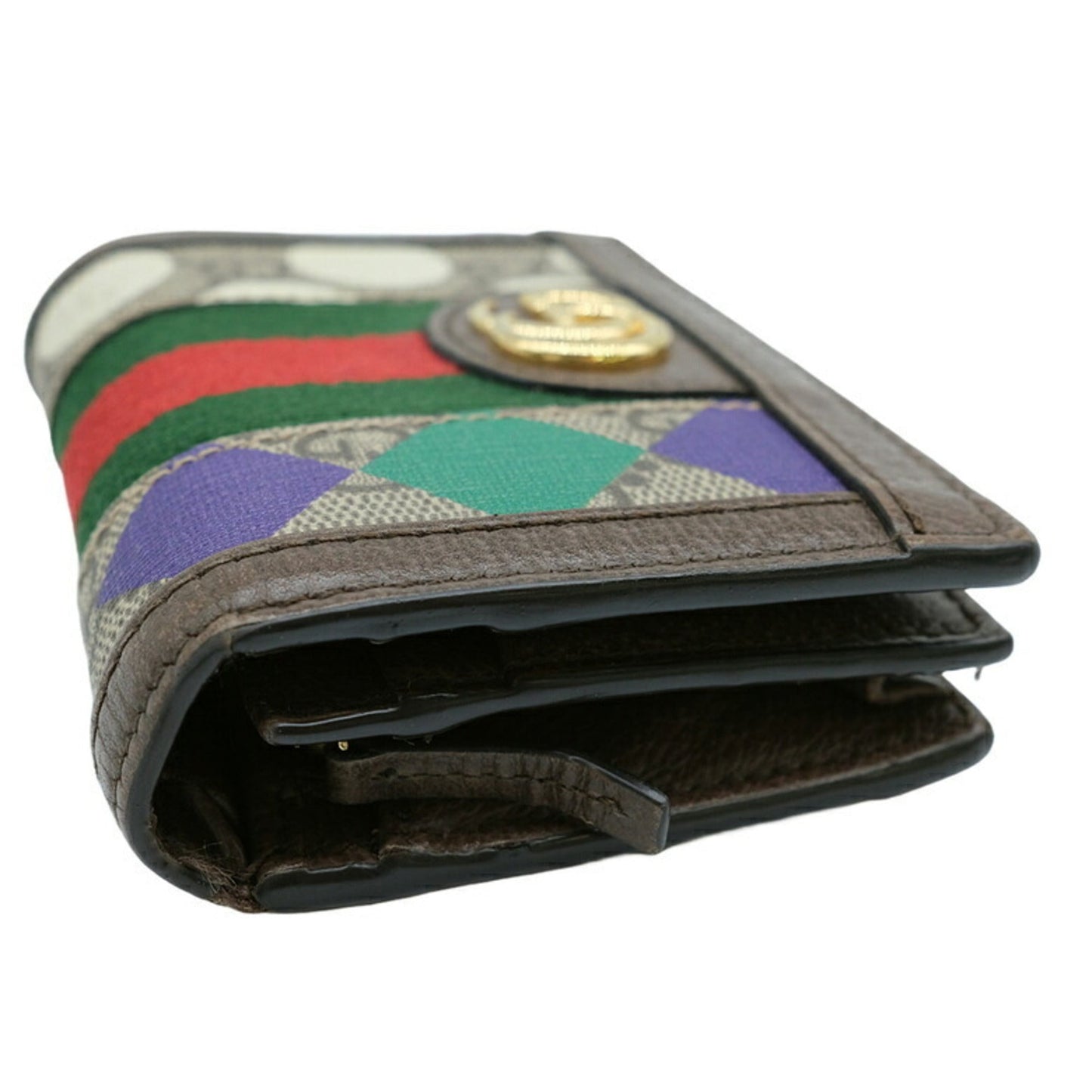 Gucci Beige Brown Multi-Color Gg Supreme Wallet (Bi-Fold) ( )