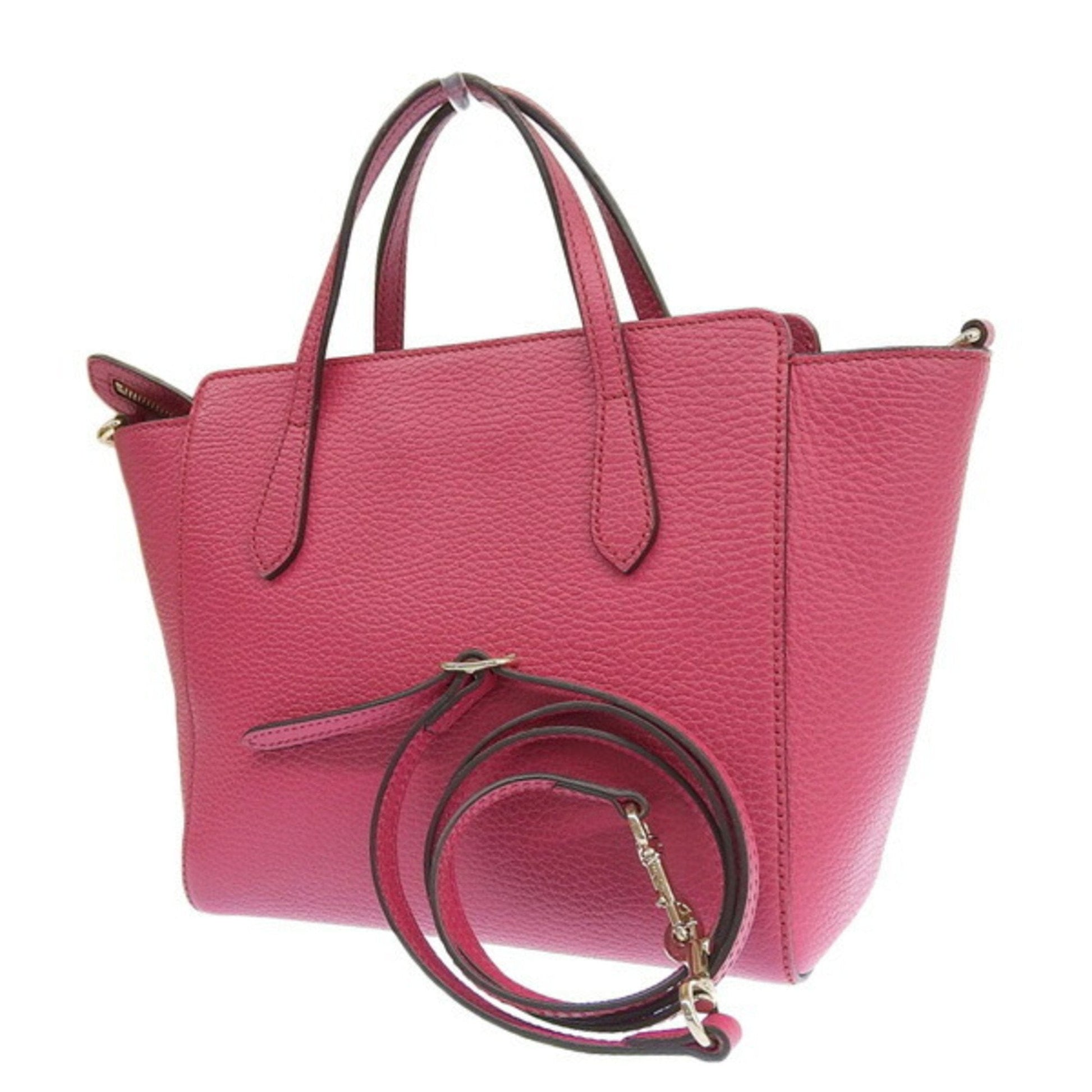 Gucci Pink Leather Shoulder Bag Style 1