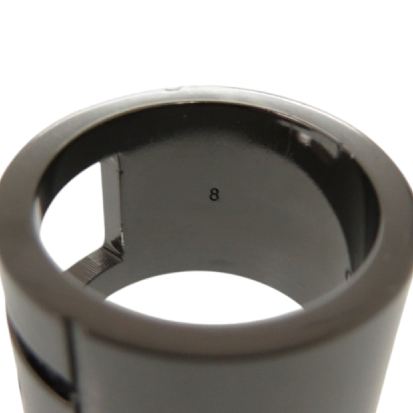 Gucci Gunmetal Silver 925 Band Ring ( )