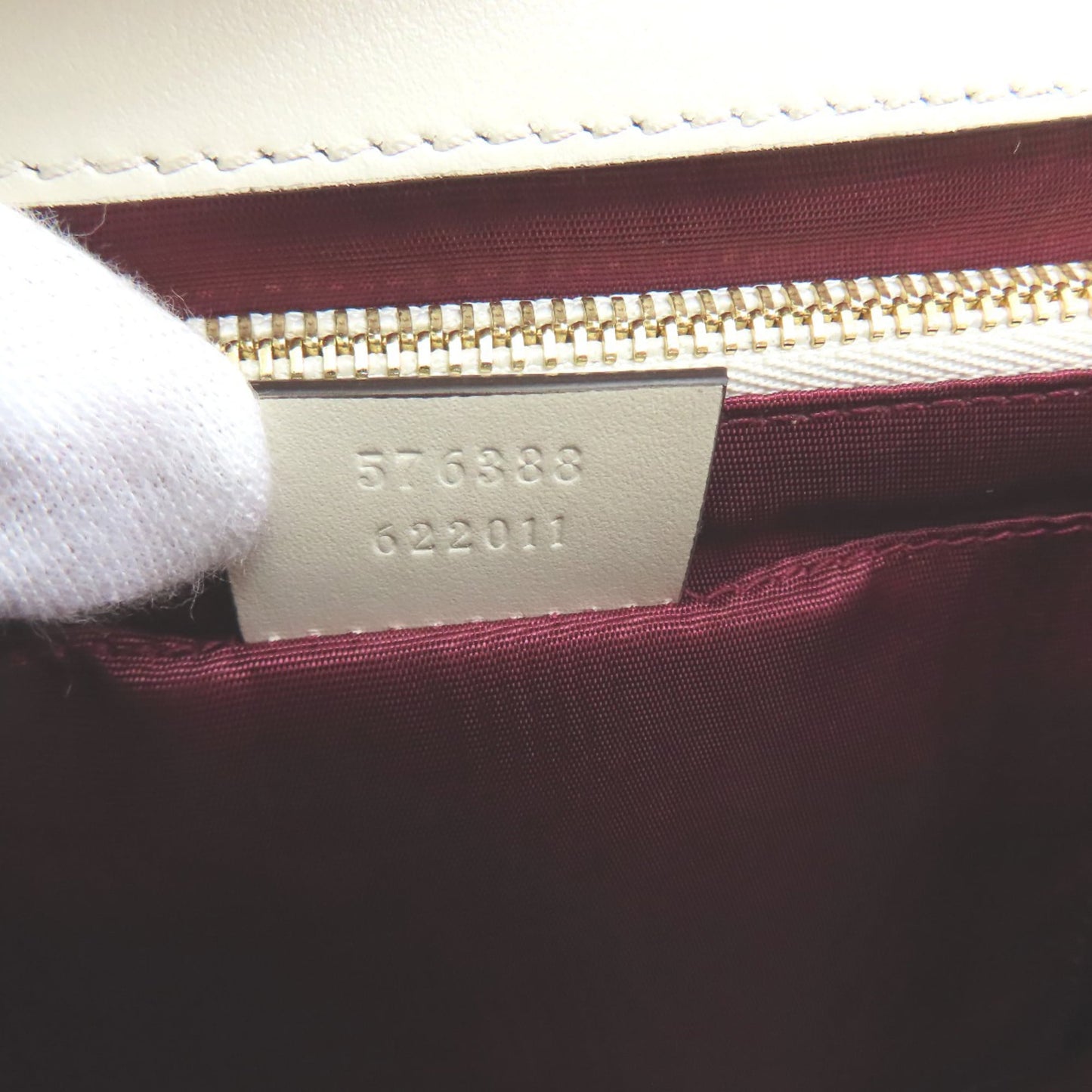 Gucci White Leather Shoulder Bag ( )