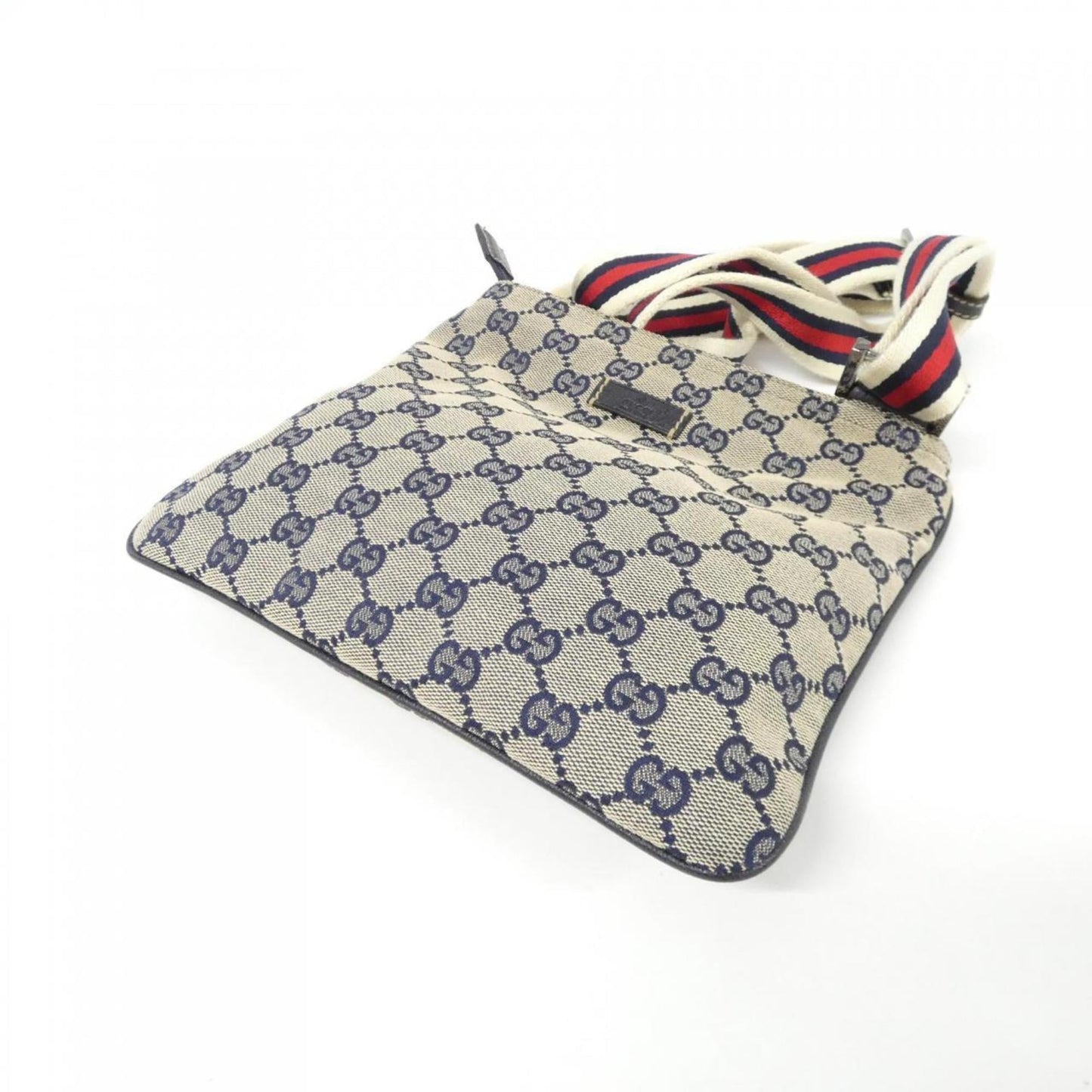 Gucci Silver Gg Canvas Shoulder Bag ( )
