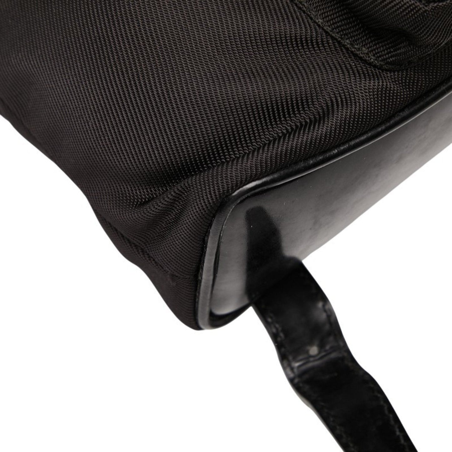Gucci Black Nylon Leather Backpack ( )