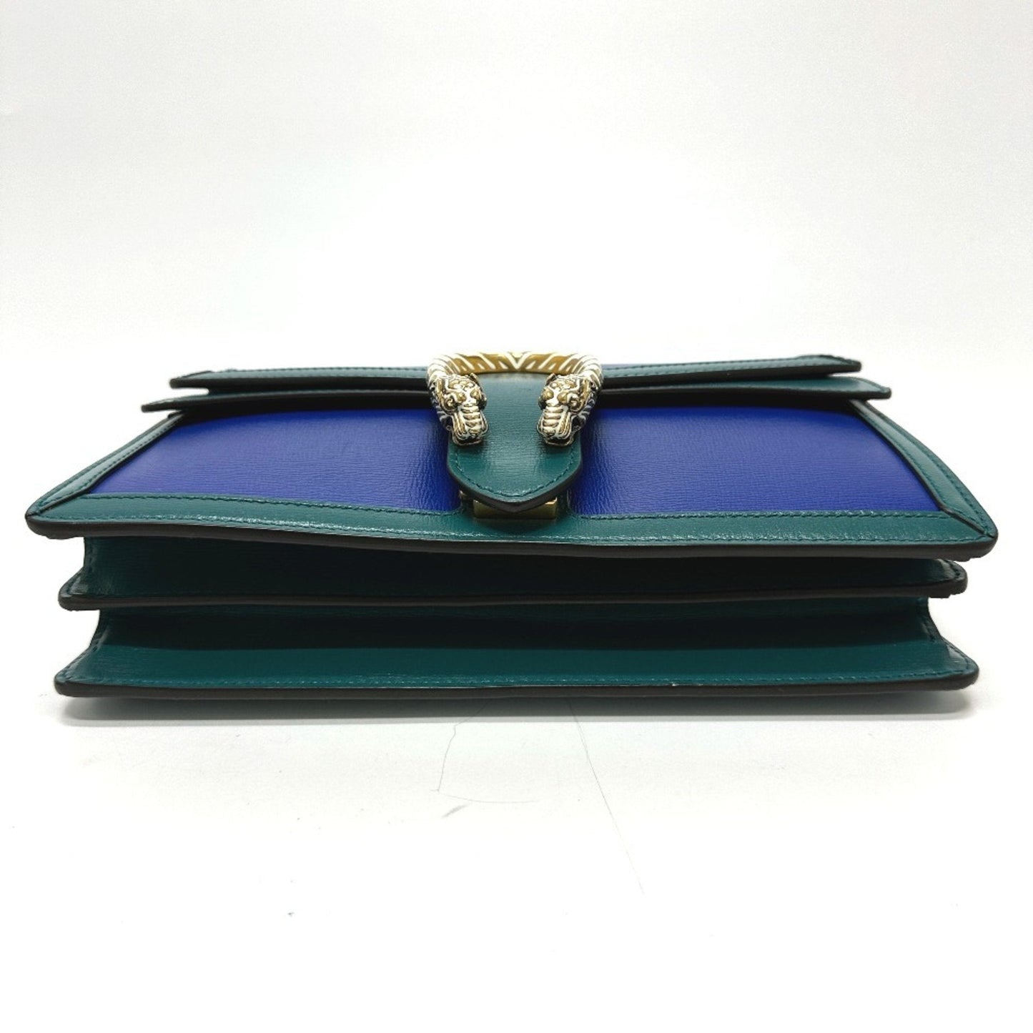 Gucci Blue Green Leather Shoulder Bag ( )