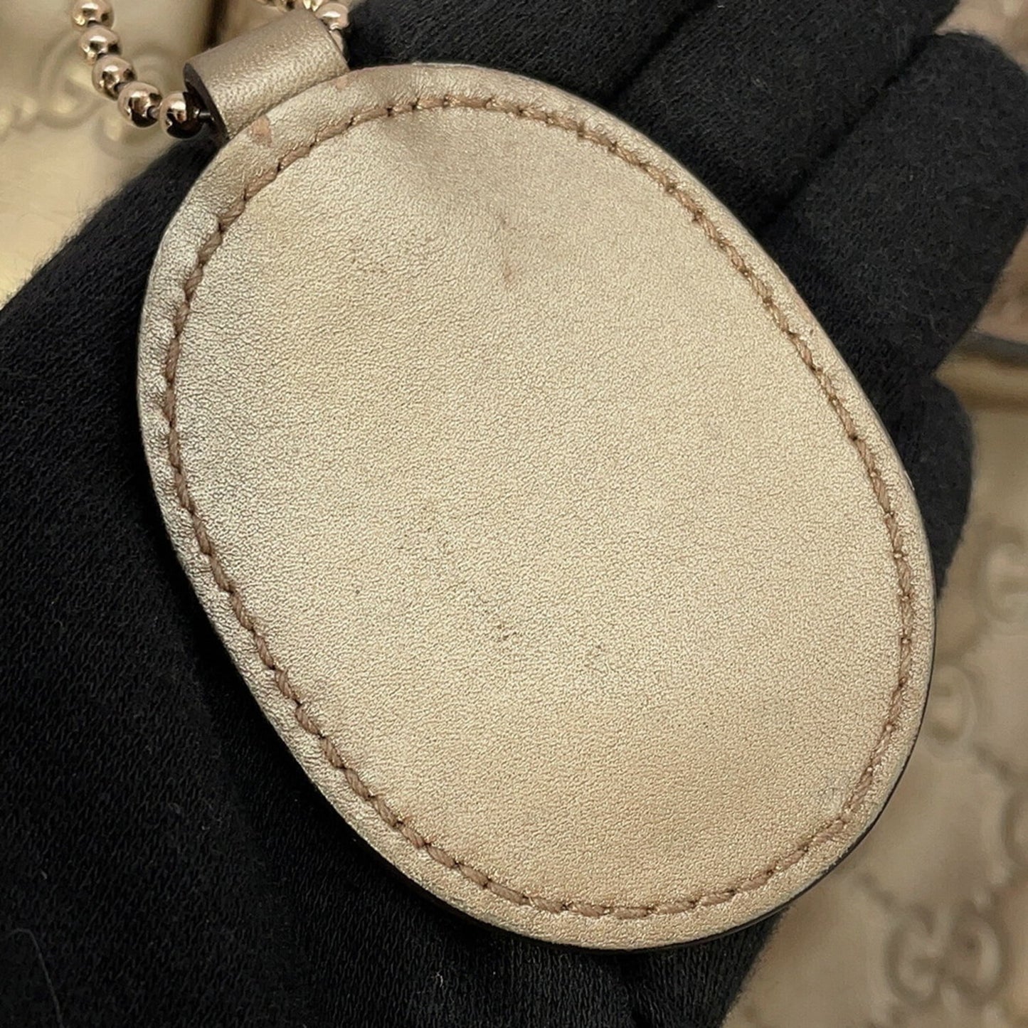 Gucci Sukey Beige Gold Leather Handbag ( )