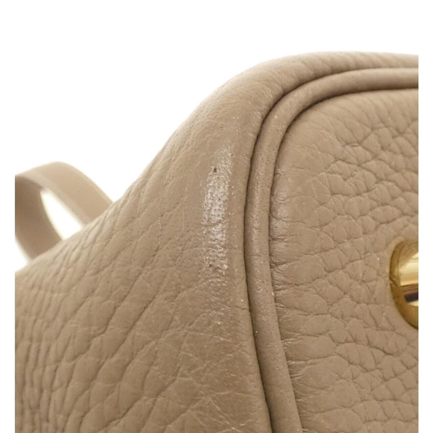 Hermes Etoupe Gray Taurillon Clemence Leather Handbag ( )