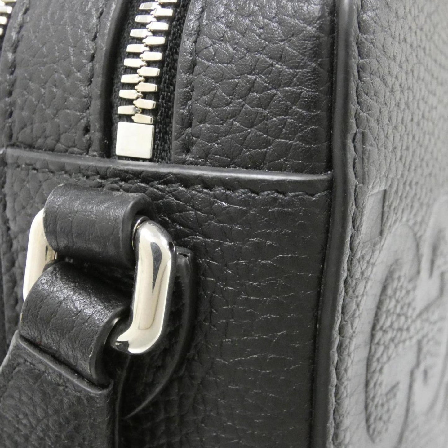 Gucci Black Gg Leather Shoulder Bag ( )