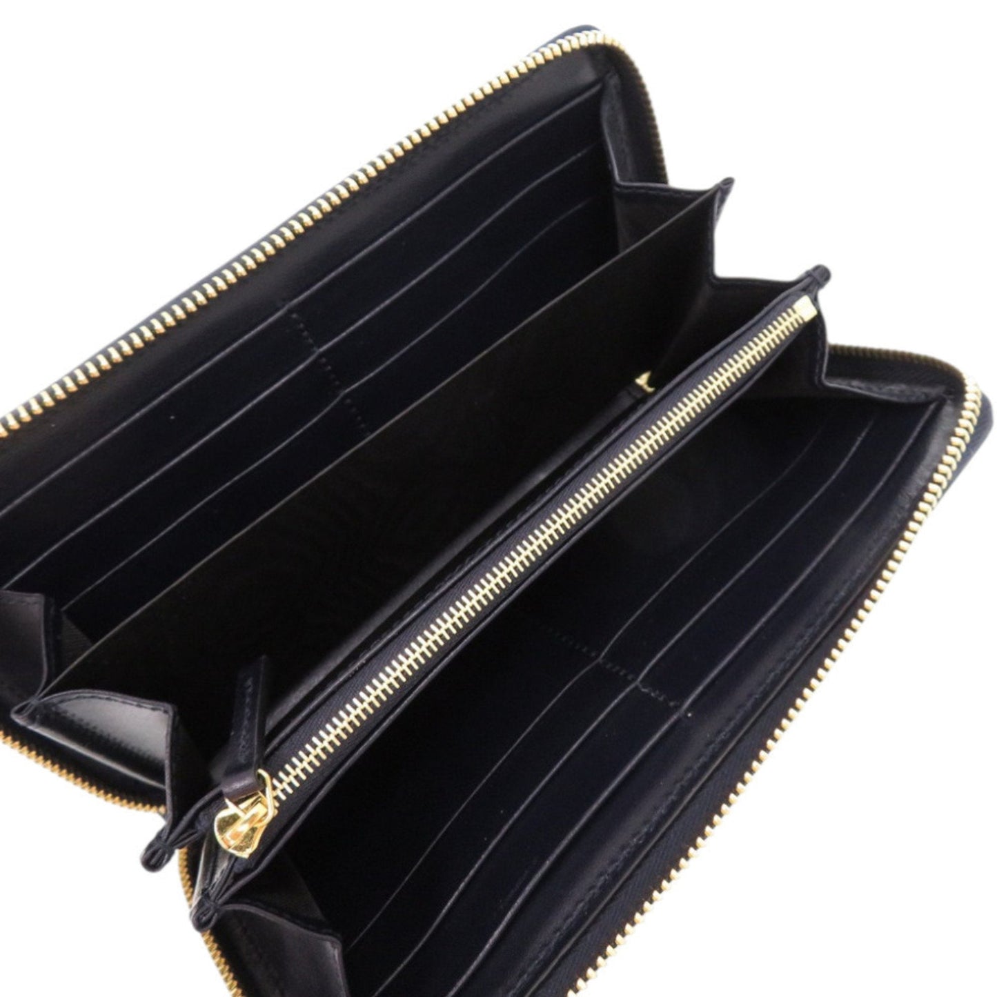 Gucci Beige Navy Canvas Leather Long Wallet (Bi-Fold) ( )