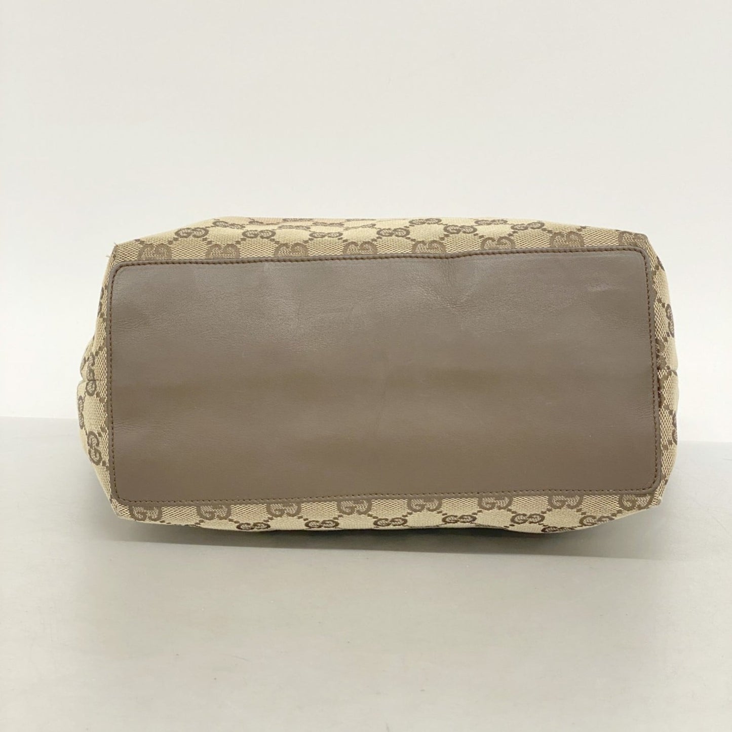 Gucci Beige Brown Canvas Tote Bag ( )
