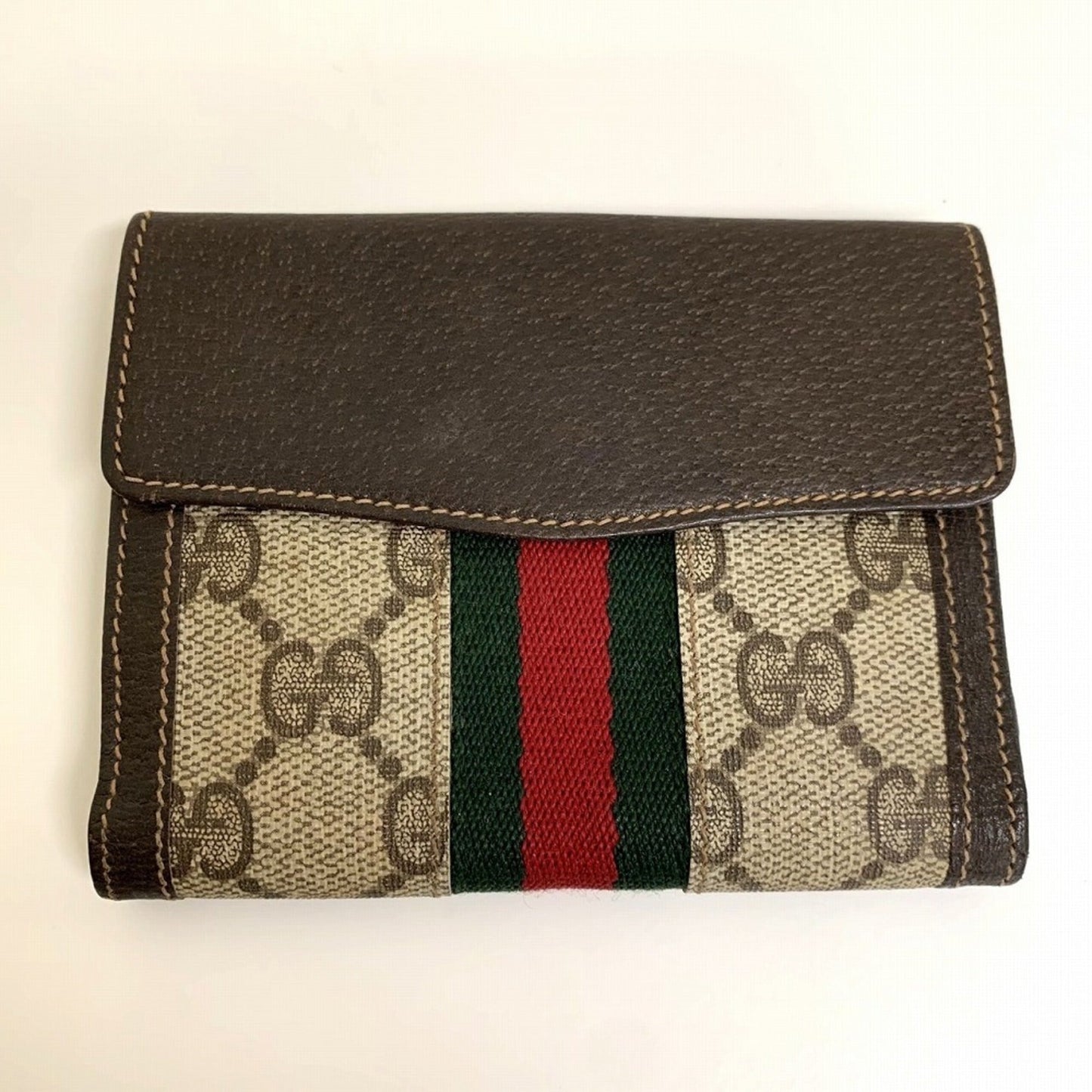 Gucci Brown Gg Supreme Leather Wallet (Bi-Fold) ( )