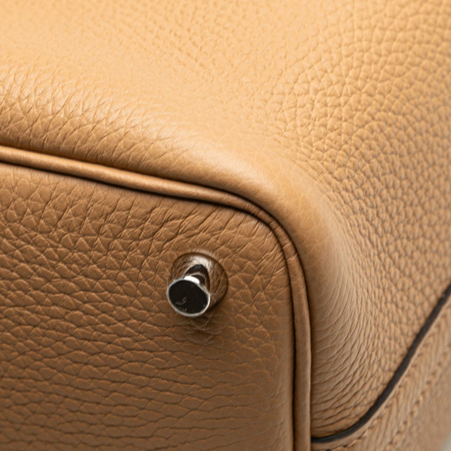 Hermes Picotin Silver Taurillon Clemence Leather Handbag ( )